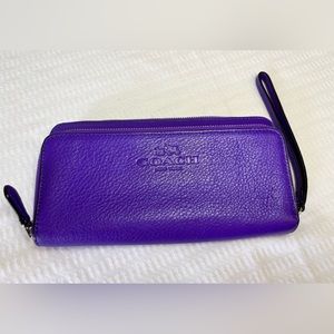 Coach Purple Wristlet Wallet